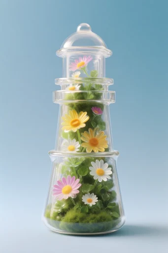 Translucent Biophilic Glassmorphism style reference image — biophilic surrealism