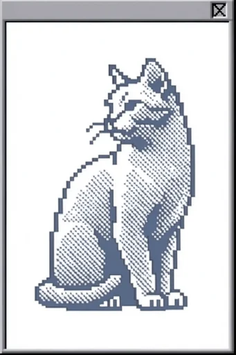 Retro Digital Artifacts style reference image — cobalt blue duotone