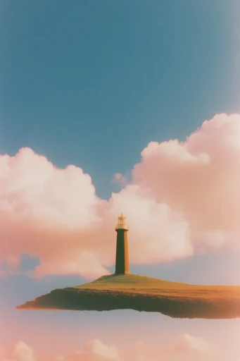Nostalgic Pastel Dreamcore style reference image — sun-drenched light leak