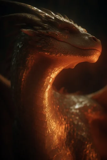 Molten Amber Macro style reference image — chiaroscuro