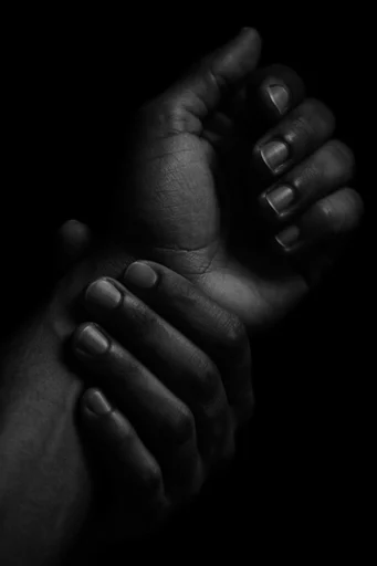 Cinematic Chiaroscuro Noir style reference image — high-contrast black and white