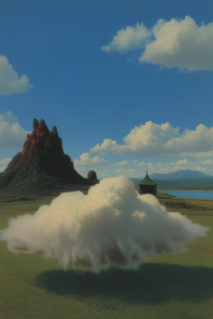 Vintage Surrealist Dreamscapes style AI image example 2