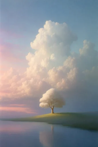Ethereal Pastel Surrealism style reference image — pastel dreamscape