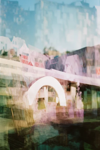 Ethereal Analog Silhouette style reference image — double exposure silhouette