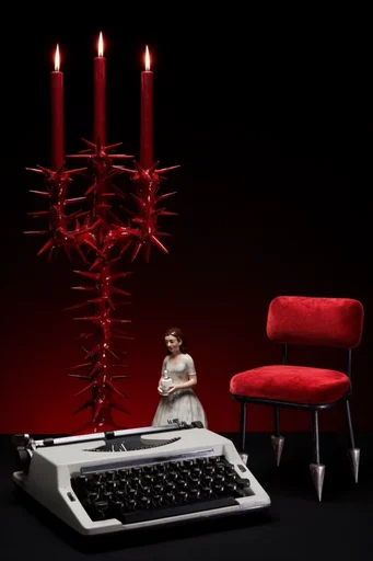 Neon Crimson Surrealism style AI image example 2