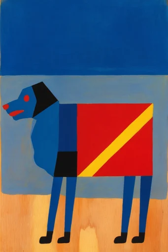 Constructivist Folk Modernism style AI image example 3
