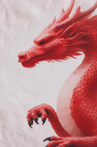 Crimson Tactile Minimalism style reference image — analog film grain