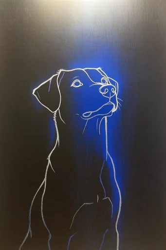 Ethereal Cobalt Melancholy style reference image — spectral silhouette