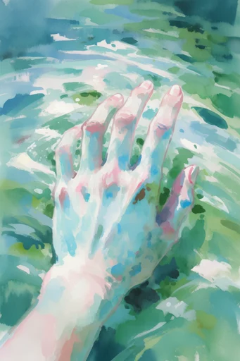 Ethereal Bio-Fluid Synthesis style reference image — teal and sage palette