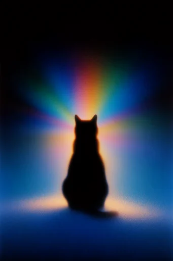 Prismatic Cosmic Surrealism style reference image — deep chiaroscuro