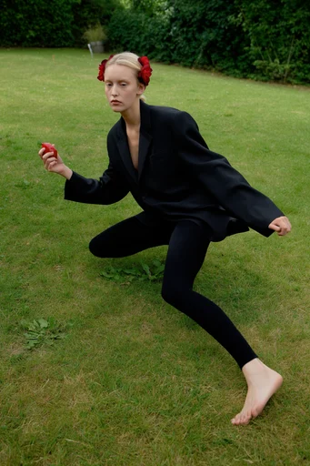 Chromatic Gorpcore Surrealism style reference image — dynamic motion blur