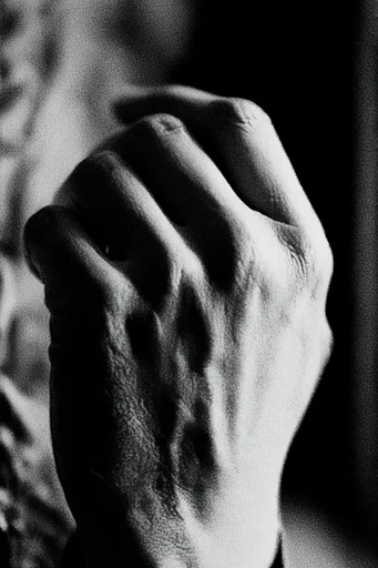 Gritty Monochrome Noir style reference image — chiaroscuro lighting