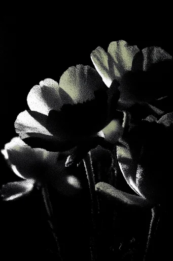 Ethereal Noir Stipple style reference image — pitch black void