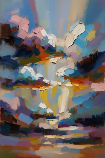 Textured Impasto Landscapes style reference image — thick palette knife texture
