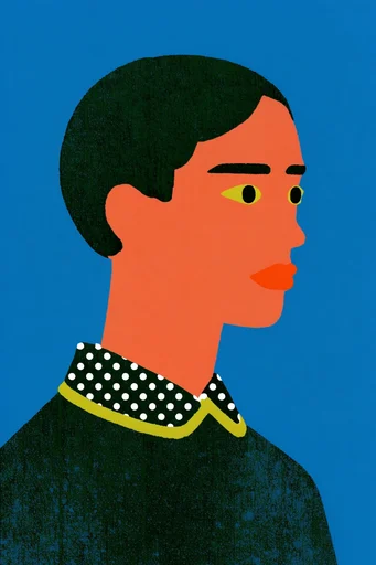 Graphic Minimalist Serigraph style reference image — risograph grain