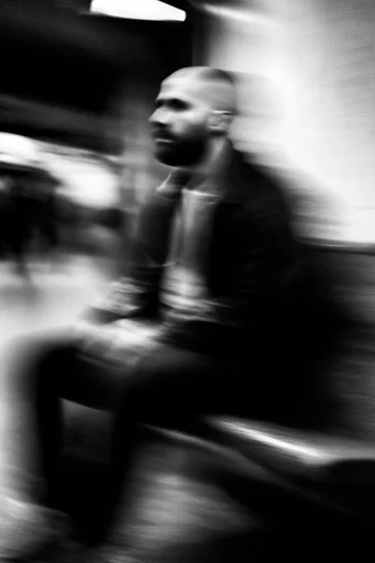 Spectral Kinetic Noir style reference image — high-contrast monochrome