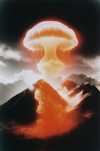 Analog Abyssal Inferno style reference image — vintage 35mm film grain