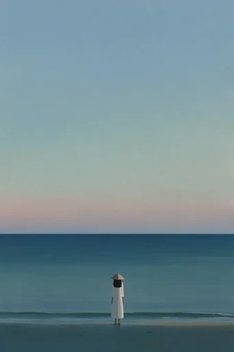 Ethereal Minimalist Solitude style reference image — negative space