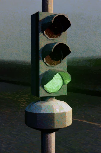 Analog Digital Liminality style reference image — dithered shading
