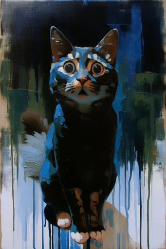 Submerged Chiaroscuro Mysticism style reference image — deep teal and cerulean palette