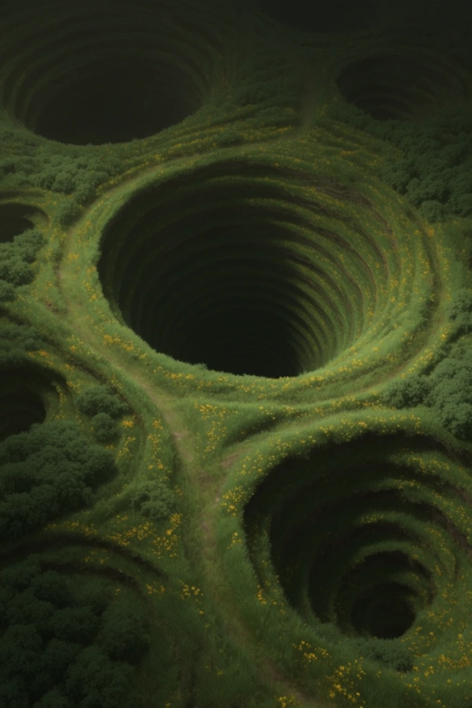 Velvety Verdant Surrealism style AI image example 2