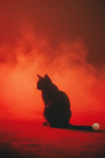 Crimson Void Surrealism style reference image — ominous atmospheric fog