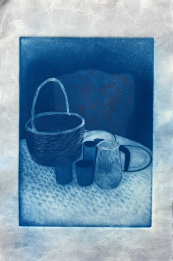 Tactile Analog Printmaker style reference image — tactile paper texture