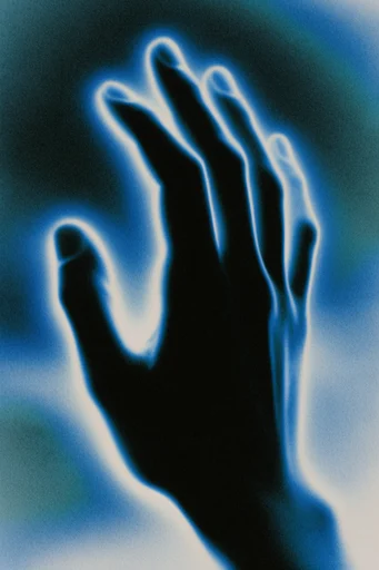 Solarized Spectral Gloom style reference image — analog film grain