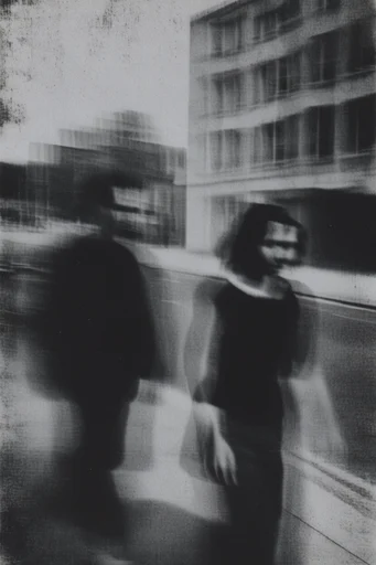 Kinetic Spectral Noir style reference image — high-contrast monochrome