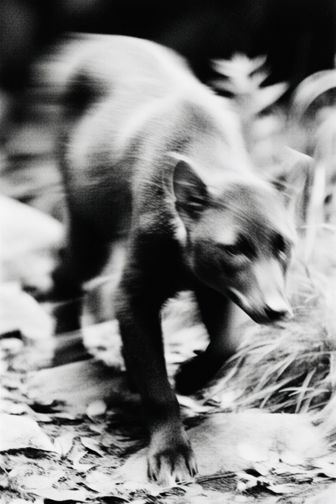Experimental Noir Abstraction style AI image example 3