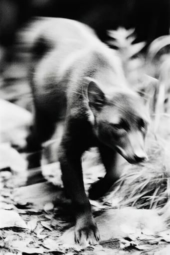 Experimental Noir Abstraction style AI image example 3