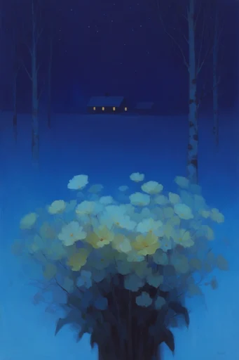 Luminous Fauvist Nocturnes style reference image — high-contrast chiaroscuro