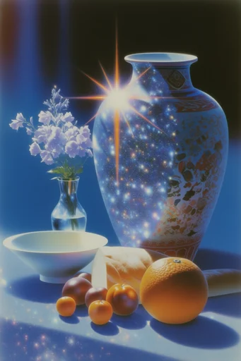 Retro Cosmic Airbrush style reference image — retro-futuristic cosmic art