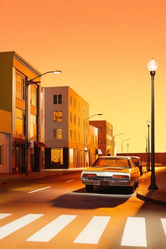 Surreal Amber Futurism style reference image — amber monochromatic palette
