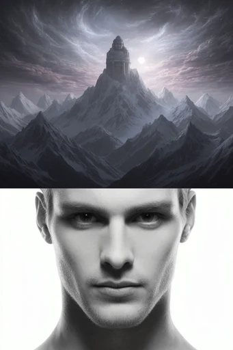Clinical Monochrome Avant-Garde style reference image — high-contrast black and white photography