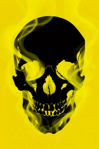 High-Contrast Fluid Noir style reference image — high-contrast black and yellow