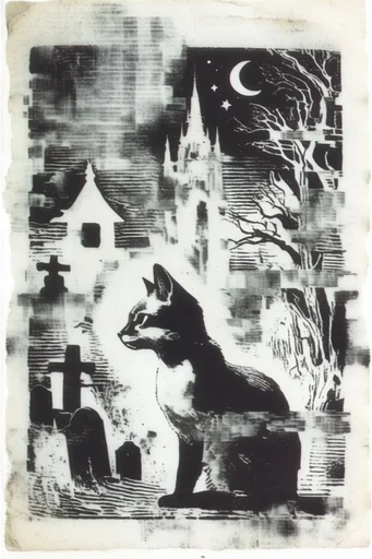 Distressed Analog Occultism style AI image example 3