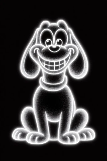 Spectral Stippled Noir style reference image — monochrome high contrast
