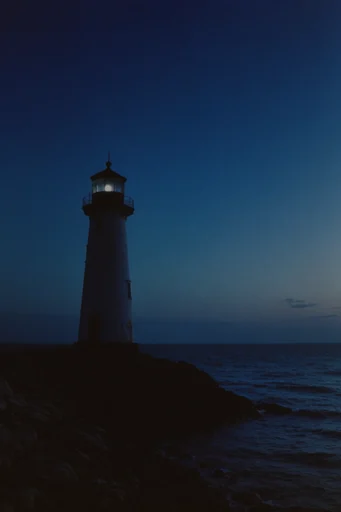 Cinematic Nocturnal Twilight style reference image — starburst lens flare