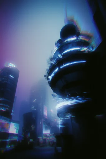 Luminous Ethereal Glitch style reference image — iridescent pearlescent finish