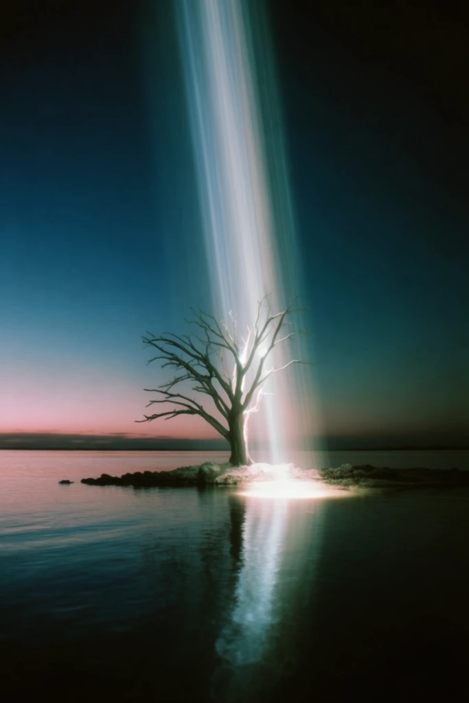 Luminous Abyssal Minimalism style AI image example 2