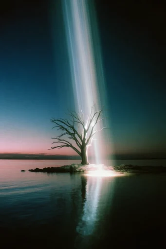Luminous Abyssal Minimalism style AI image example 2