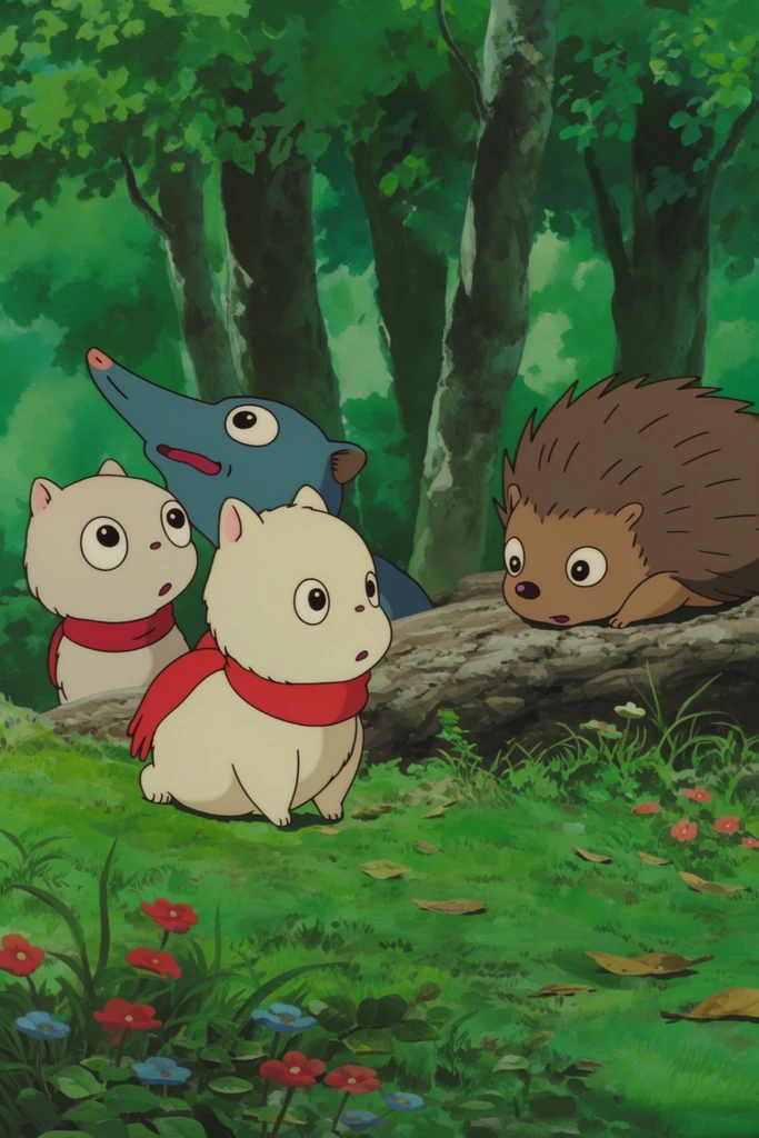 Nostalgic Forest Anime style AI image example 3