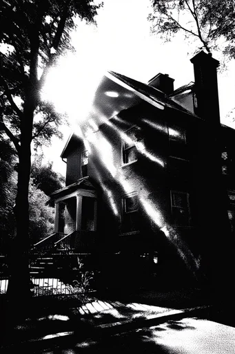 Gritty Chiaroscuro Noir style AI image example 4