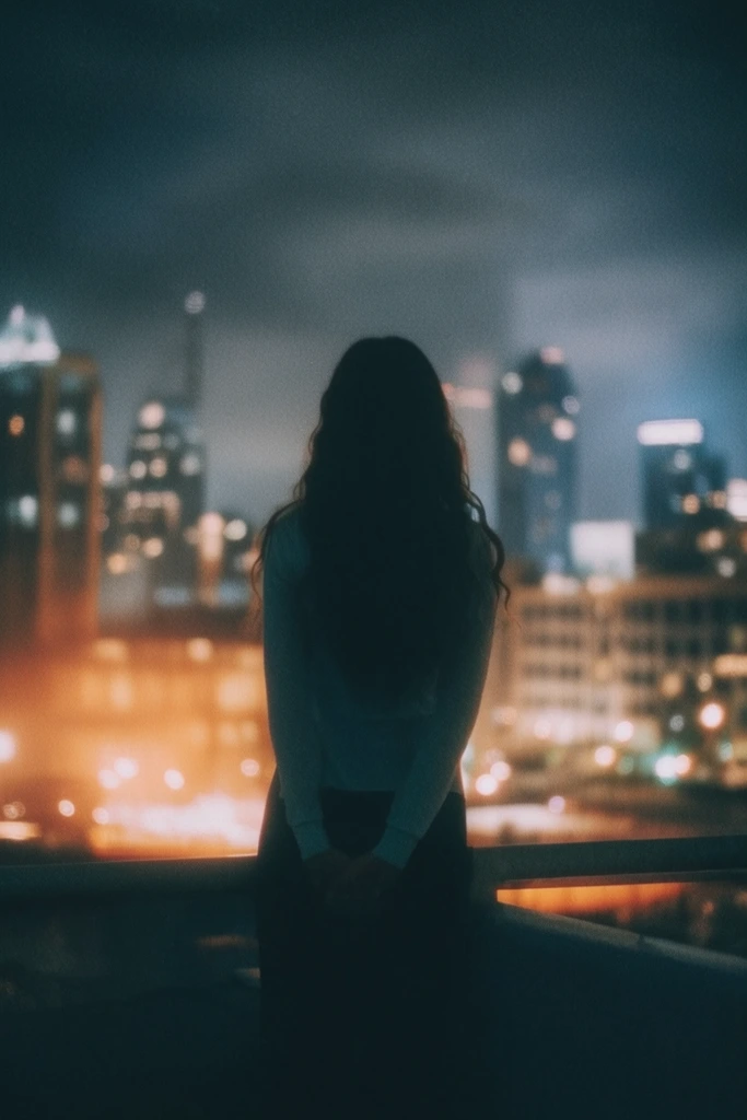 Cinematic Nocturnal Melancholy style AI image example 1
