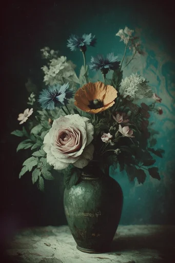 Ethereal Mossy Romanticism style reference image — tactile painterly texture