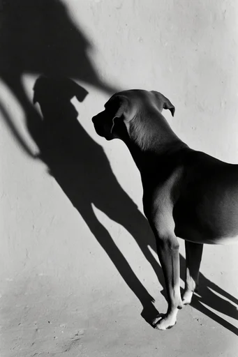 Stark Noir Minimalism style reference image — graphic silhouettes