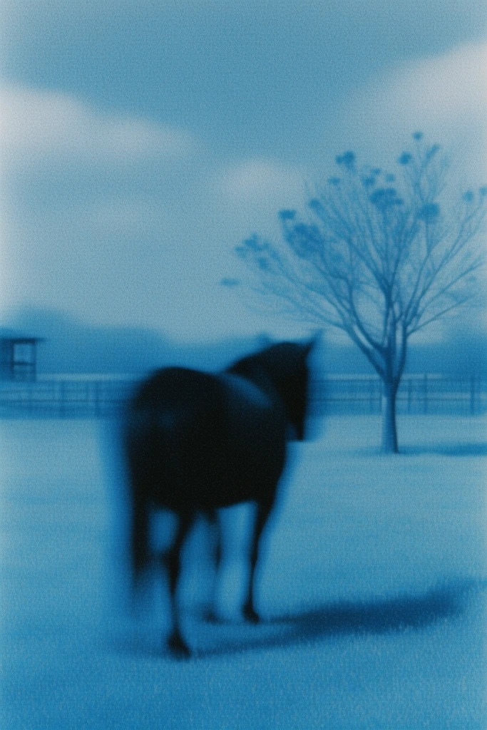 Spectral Blue Liminality style AI image example 3