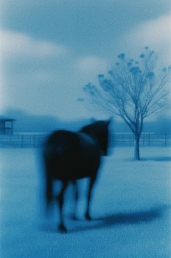 Spectral Blue Liminality style AI image example 3