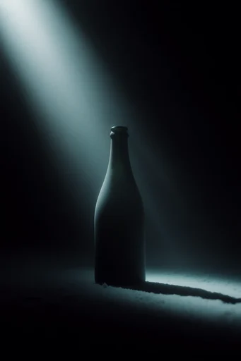 Cinematic Nocturnal Minimalism style reference image — volumetric light beams